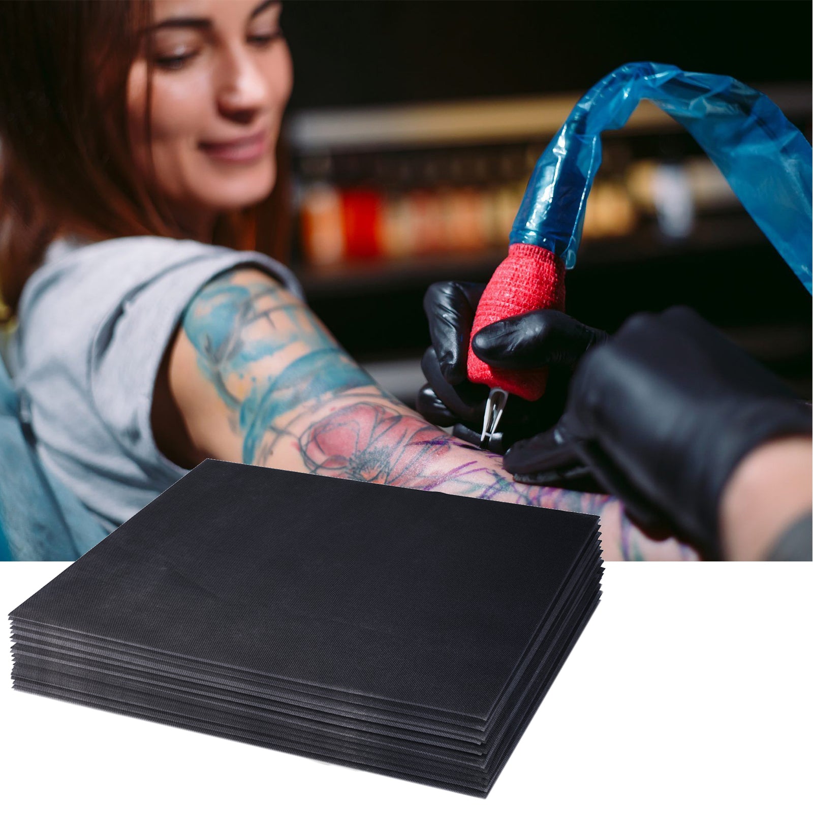 CAMPOS DESECHABLES PARA TATUAJE NEGRO  125 pcs