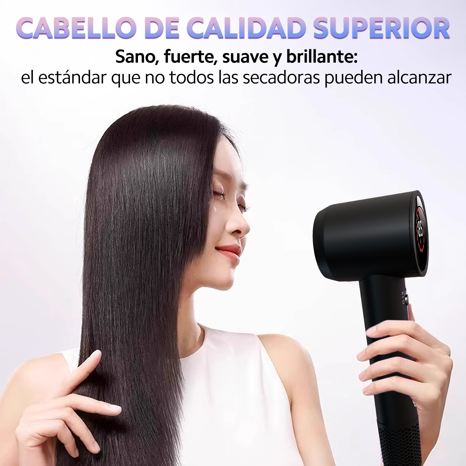 Secadora de Cabello Inteligente OUO GF-05A Cabello Brillante Seco en 1 minuto