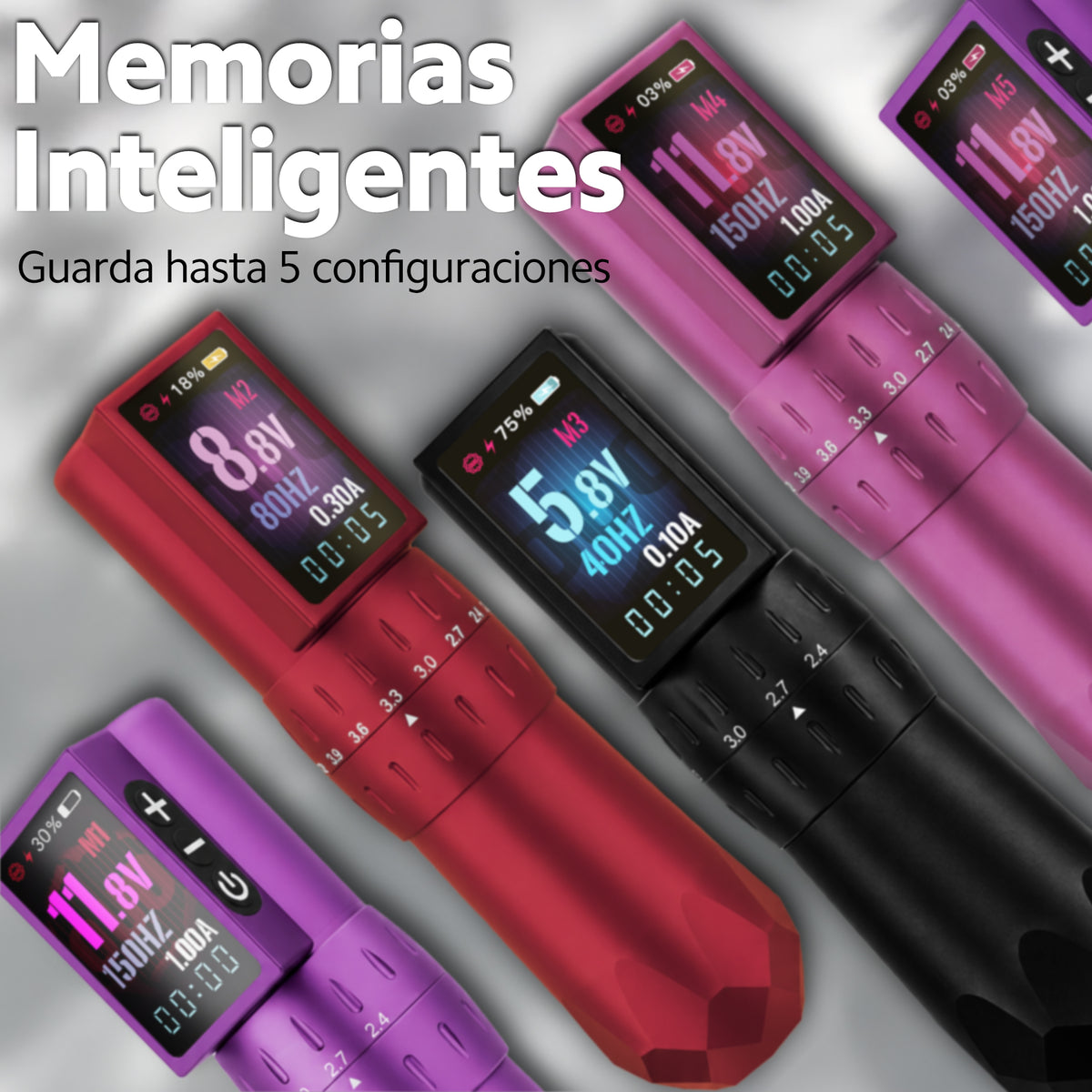 Ace Pen 3 Máquina de Tatuar Inalámbrica | Stroke Ajustable 2.4-4.2 mm | Batería Intercambiable 2000 mAh